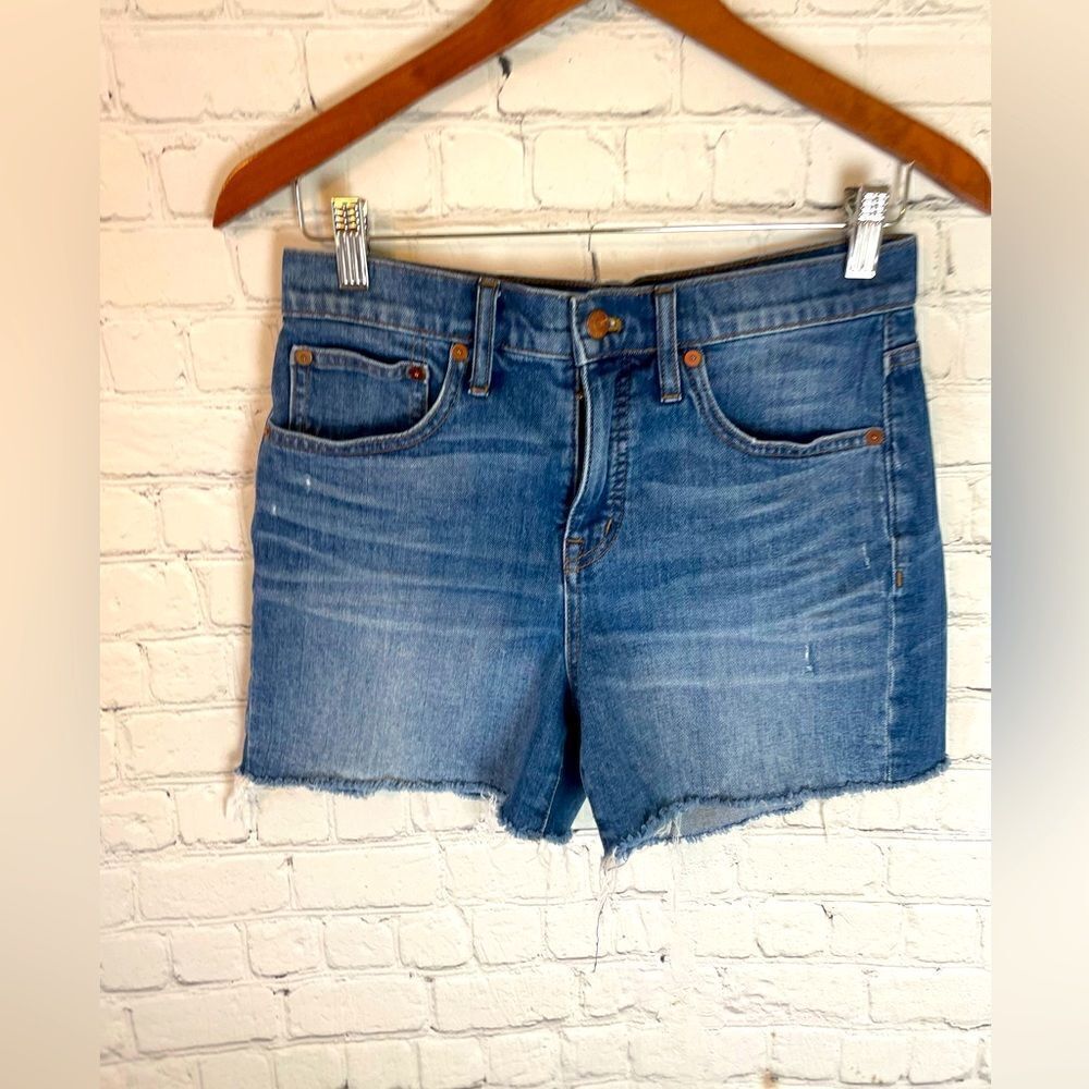 Madewell Blue Shorts Size 26 Raw Hem